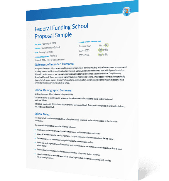 Federal Funding School Proposal Template