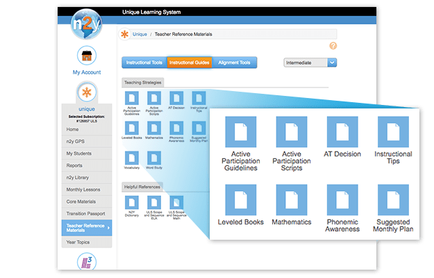 unique learning system teacher reference materials