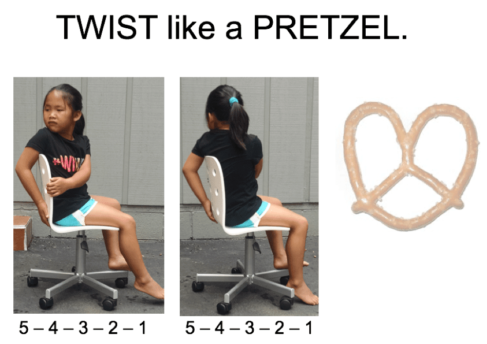 Twist like a PRETZEL (instructions for chair yoga)