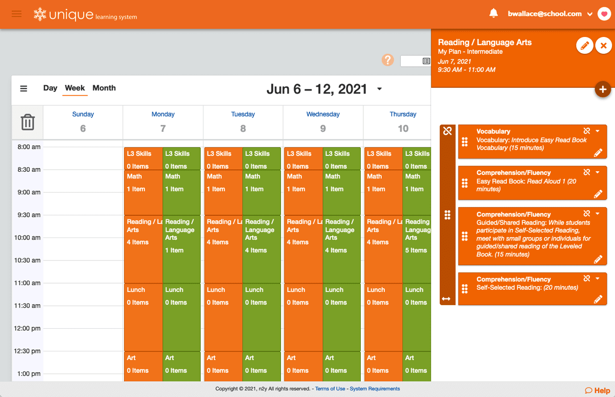 Suggested Monthly Plan screenshot