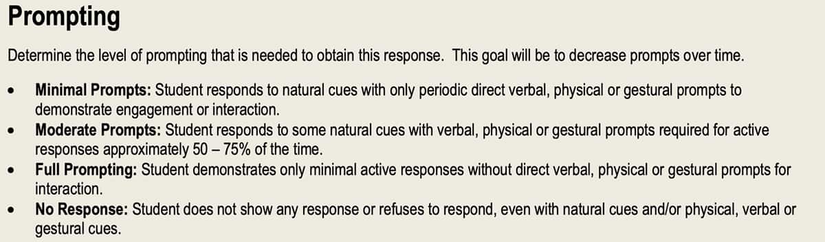 Specific prompt suggestions throughout Unique Learning System's instructional routines support student learning.