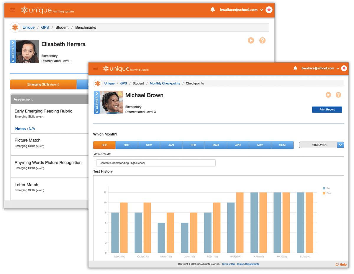 Assessment views in GPS