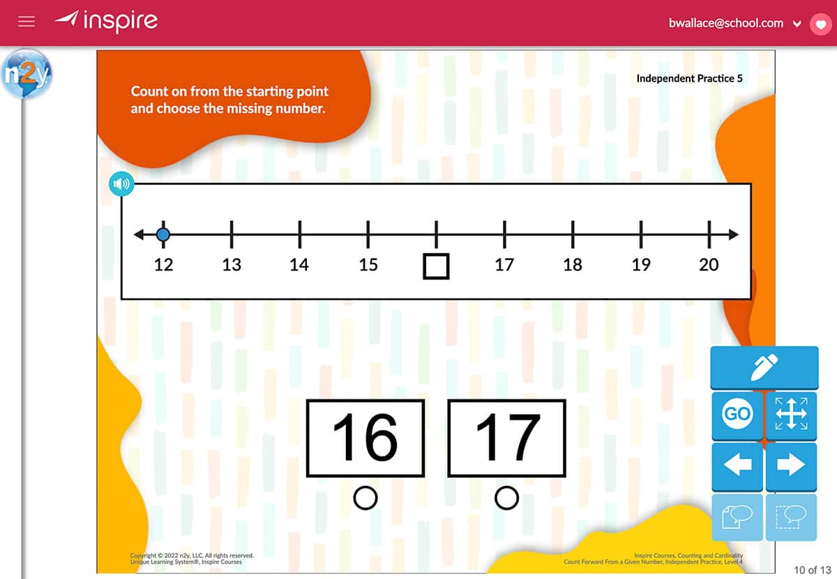 Image of an Independent Practice activity