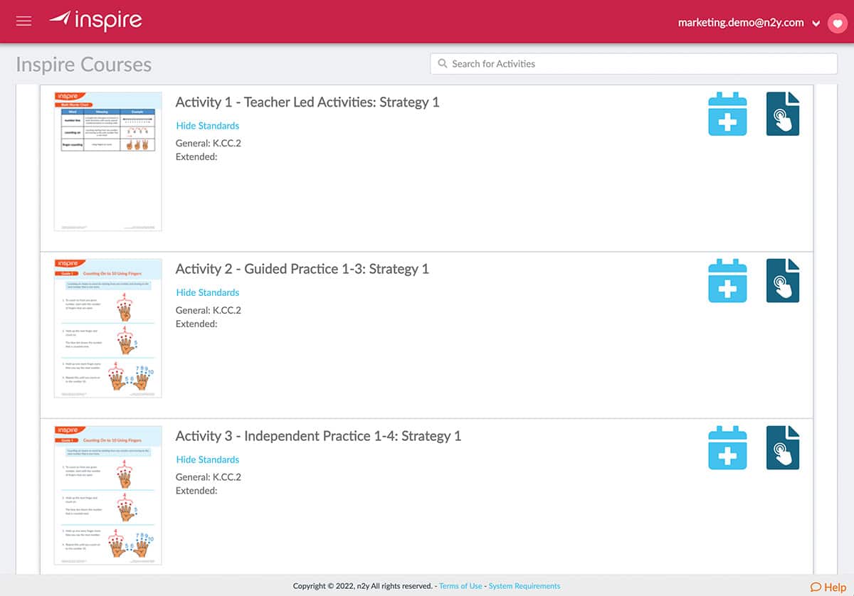 Image of Standards Covered in Module Activities