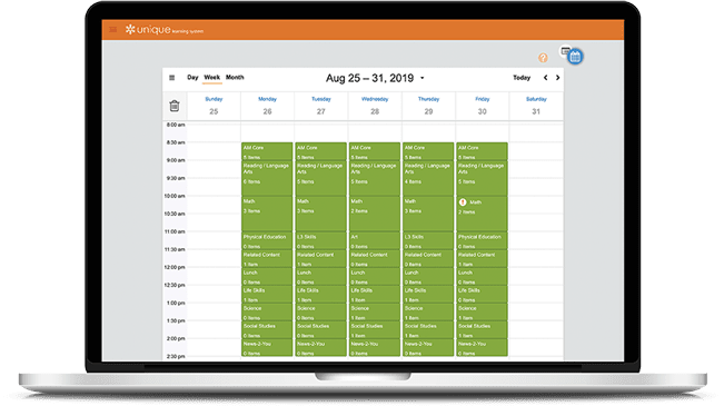 Unique Learning System My Plan Setup