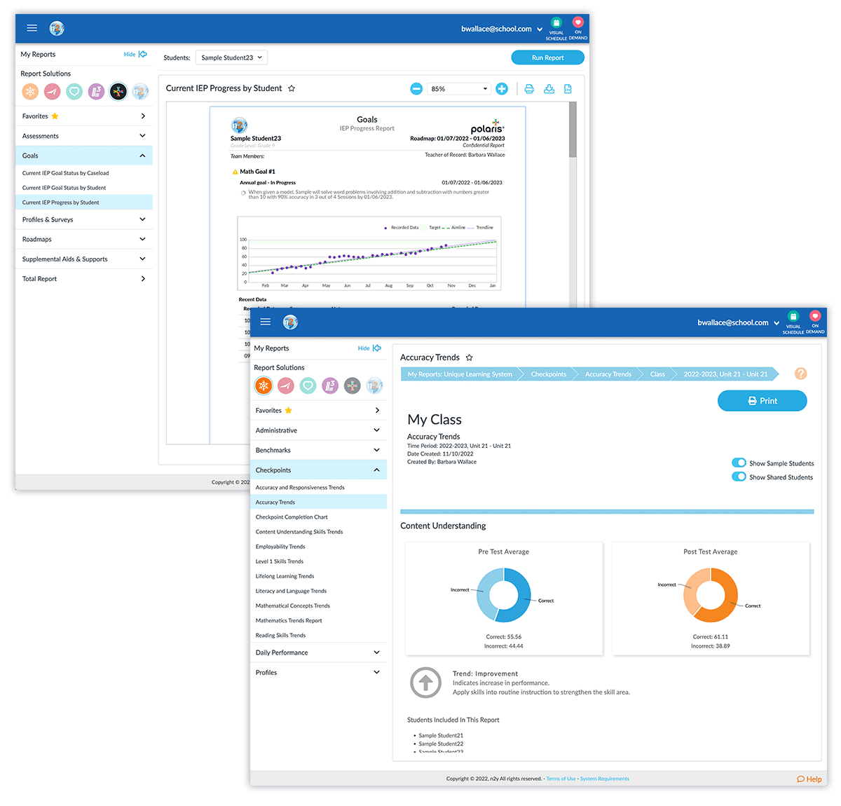 Reporting in Unique Learning System and Polaris 