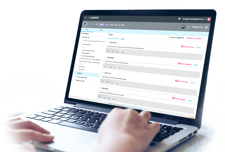 person creating a roadmap in Polaris