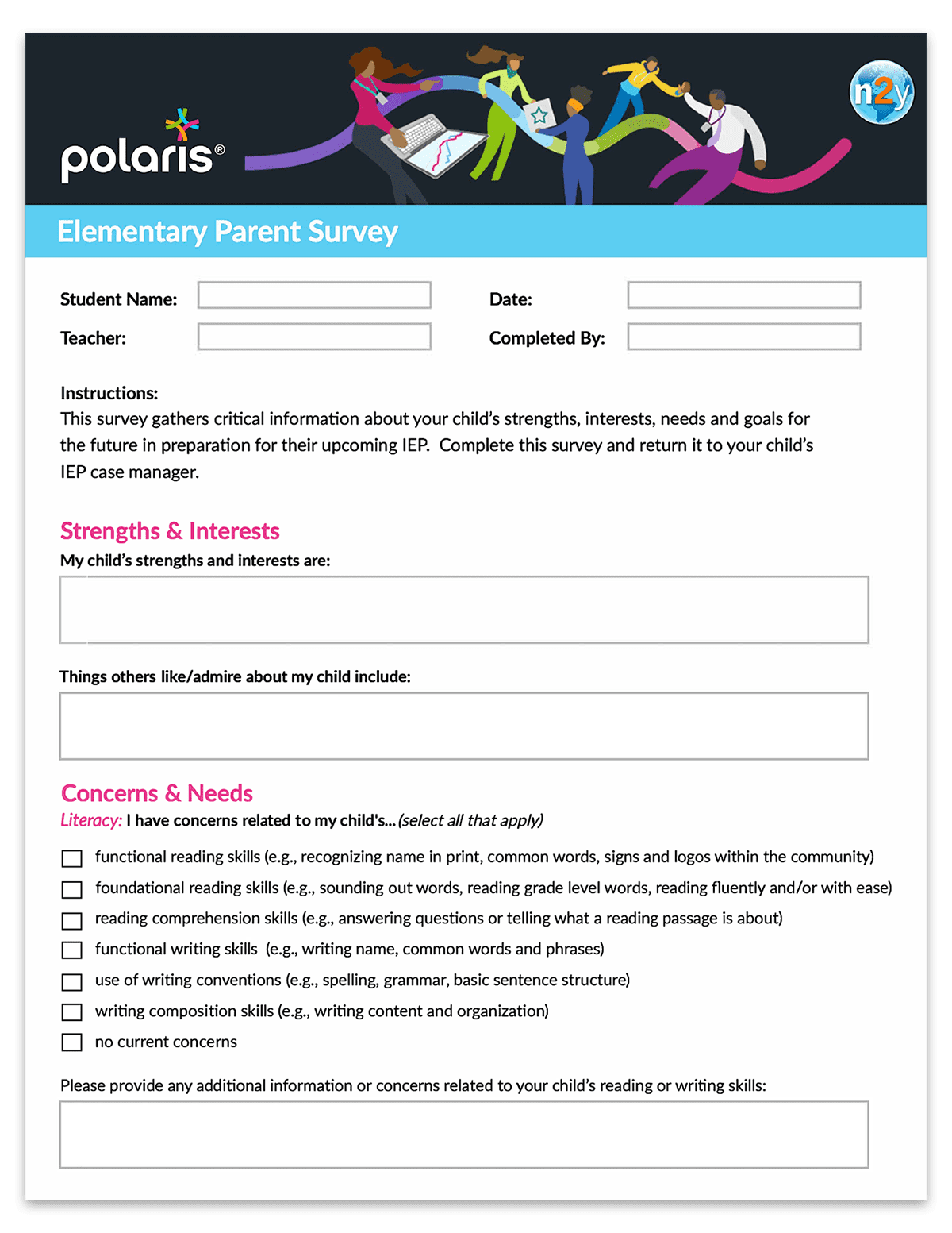 Polaris samples parent survey 