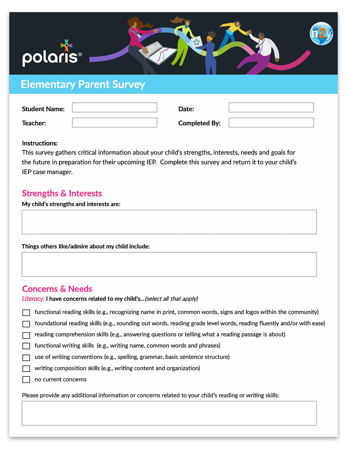 Polaris samples parent survey