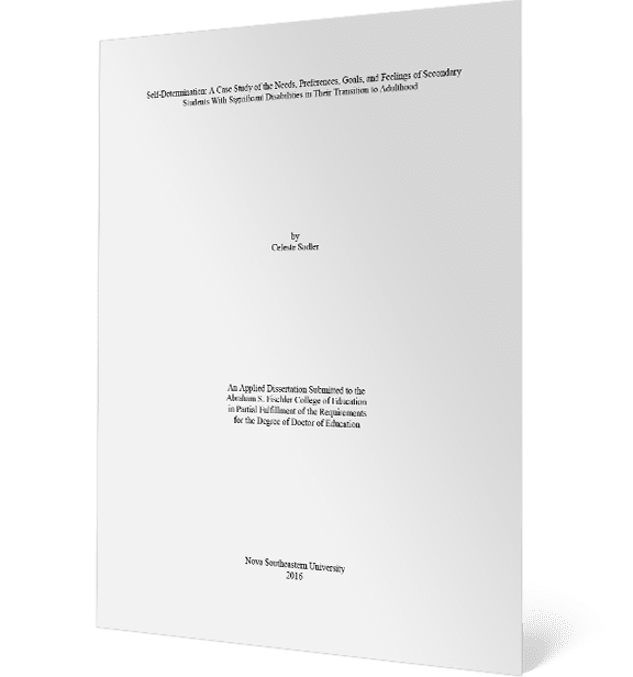 Self-Determination: A Case Study of the Needs, Preferences, Goals, and Feelings of Secondary Students With Significant Disabilities in Their Transition to Adulthood by Mary Clisbee and Celeste Sadler