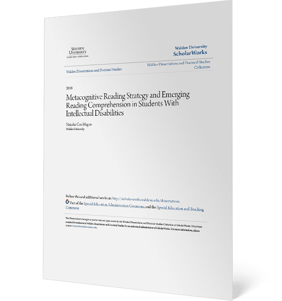 Metacognitive Reading Strategy and Emerging Reading Comprehension in Students With Intellectual Disabilities by Natasha Cox-Magno