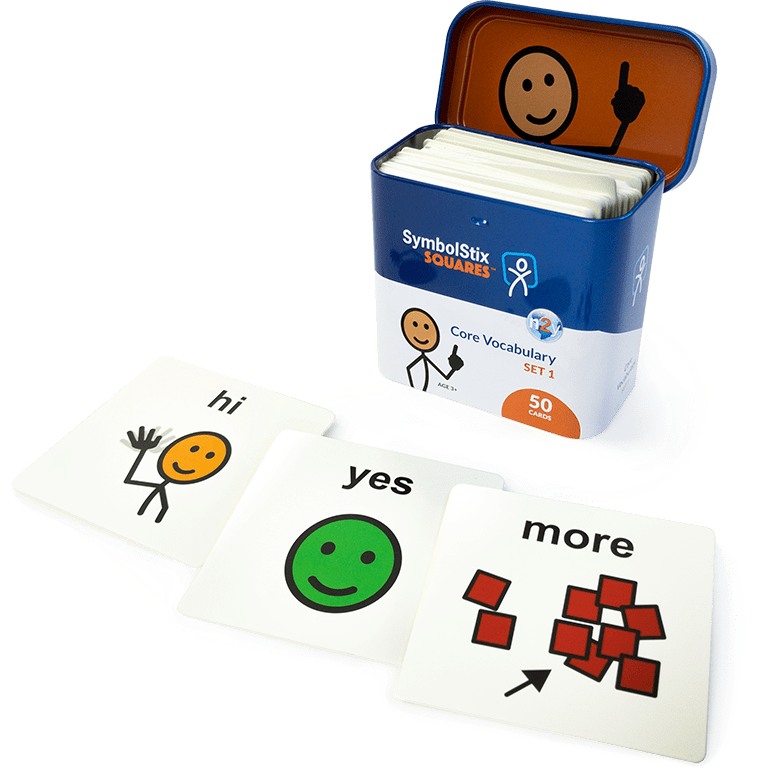 SymbolStix SQUARES Core Vocabulary Set 1 box and cards