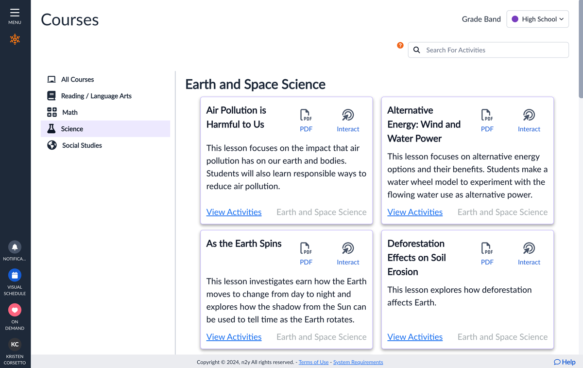 Unique Learning System Science and Social Studies Courses