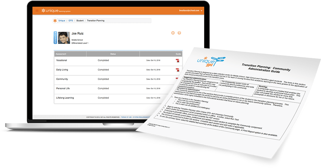 Unique Learning System Transition Planning